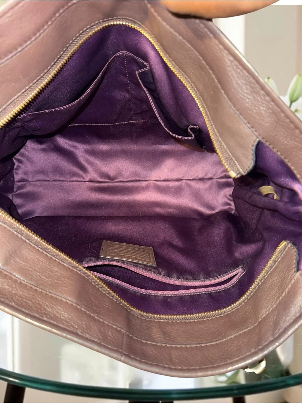 Coach all bag metallic